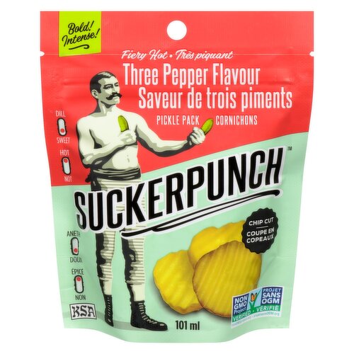 SUCKERPUNCH - Three Pepper Flavour Pickles - Fiery Hot