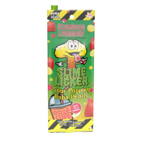 Boba Vida - Slime Licker Strawberry Lemonade Sour Popping Boba Pearls