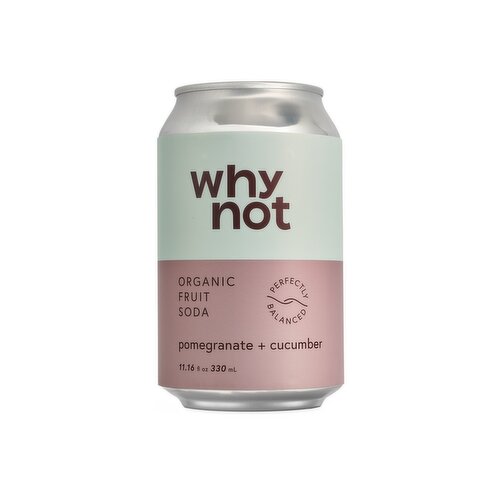why not - Pomegranate & Cucumber Organic Fruit Soda