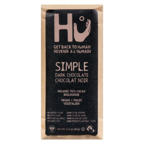 HU Organic - Dark Chocolate Simple Organic