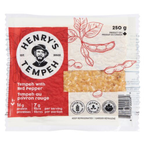 Henry's Tempeh - Tempeh with Red Pepper Organic