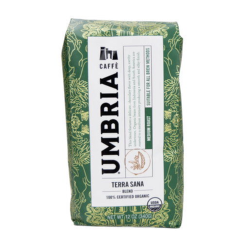 Caffe Umbria - Terra Sana Blnd Medium Roast Whole Bean