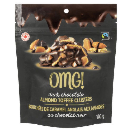 Omgs - Dark Chocolate Almond Toffee Clusters