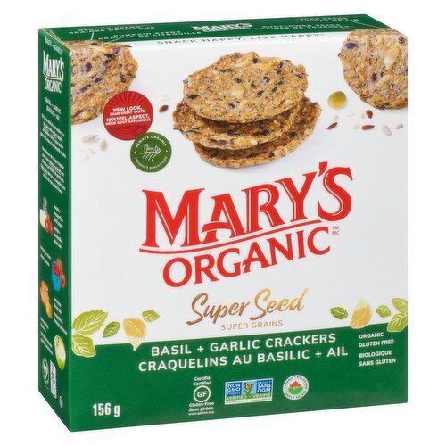 Mary's - Super Seed Basil & Garlic Crackers Organic