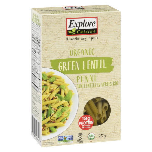 Explore Cuisine - Organic Green Lentil Penne GF