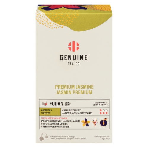 Genuine Tea Co. - Pyramid Tea Bags, Premium Jasmine