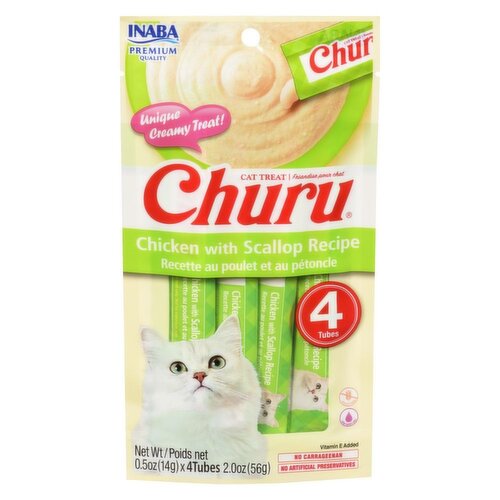 Churu - Cat Treat Chicken with Scallop Recipe 4 Tubes