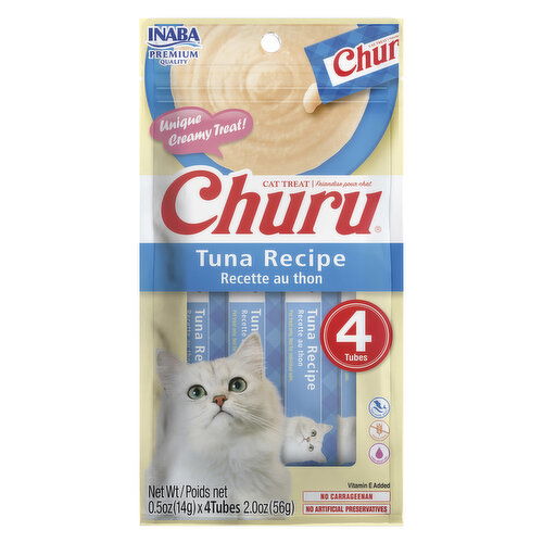 Inaba Churu - Tuna Recipe Purees, 4 tubes