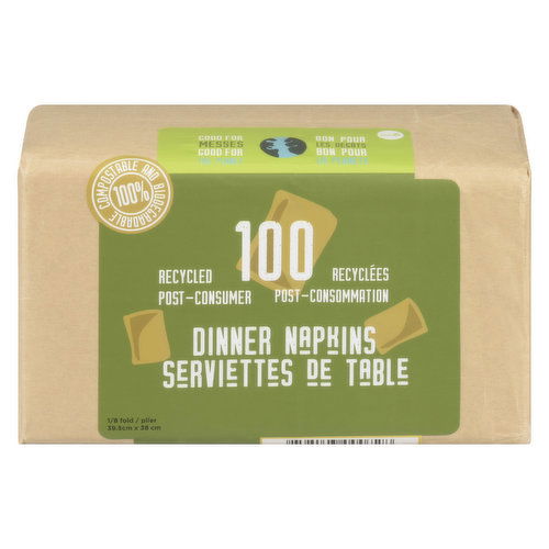 The Green Lid - Paper Dinner Napkin Recycled