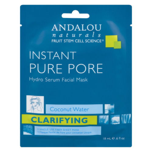 Andalou Naturals - Hydro Serum Facial Sheet Mask Pure Pore