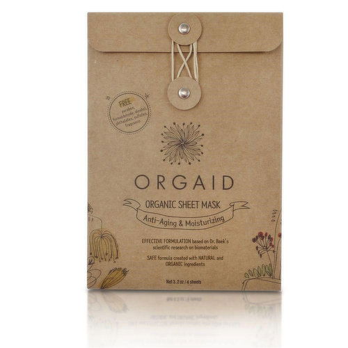 Orgaid - Revitalizing Sheet Mask Anti-Aging 4 Pack