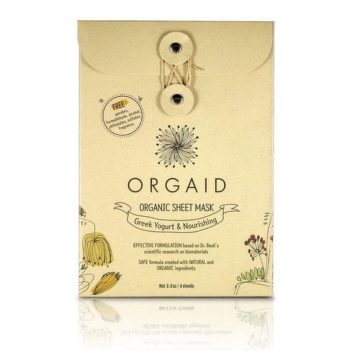 Orgaid - Revitalizing Sheet Mask Greek Yogurt 4 Pack