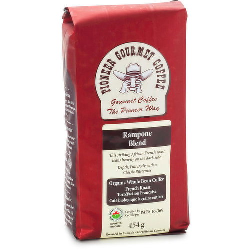 Pioneer Coffee - Rampone Blend, Organic Whole Bean Coffee French Roast
