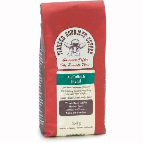 Pioneer Coffee - McCulloch Blend Whole Bean Medium Roast