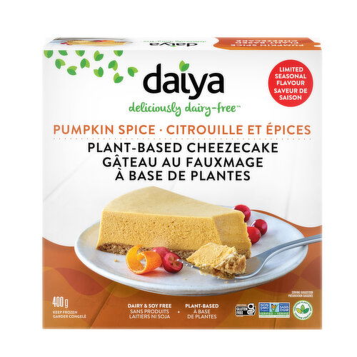Daiya - Dairy Free Gluten Free Pumpkin Spice Plant-Based Cheesecake Dessert