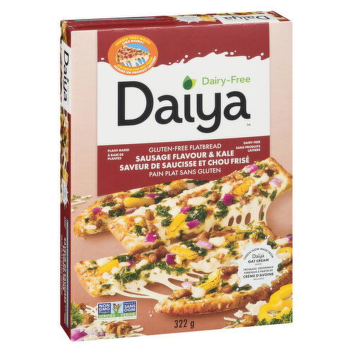 Daiya - Meatless Italian Sausage Style Crumbles, Roasted Pepper & Kale Flatbread Pizza