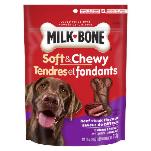 Milk Bone Soft Chewy Beef Steak Dog Snacks Quality Foods