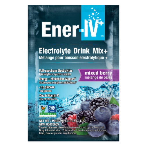 Ener-C - Sport Electrolyte Drink Mix Single - Mixed Berry