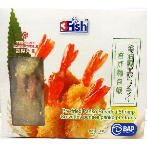 3 Fish - Frozen Pre-Fried Panko Shrimp 16/20