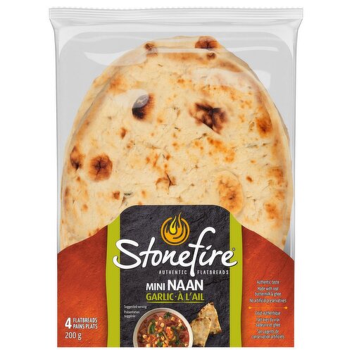 Stonefire - Garlic Mini Naan, 4 Pack