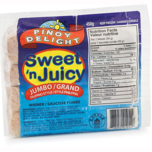 Pinoy Delight - Sweet 'n Juicy Wiener Jumbo