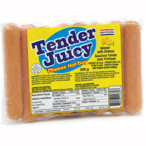 Pinoyfoods - Tender Juicy - Cheese Hot Dogs