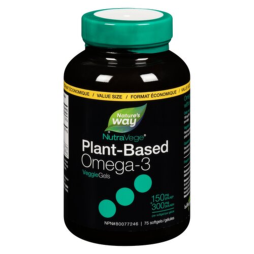 Nature's Way - NutraVege Plant-Based Omega-3 Veggie Gels