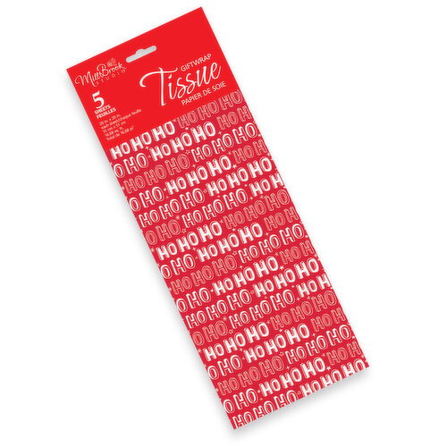 Millbrook - Christmas Tissue Paper, Ho Ho - 5 Sheets