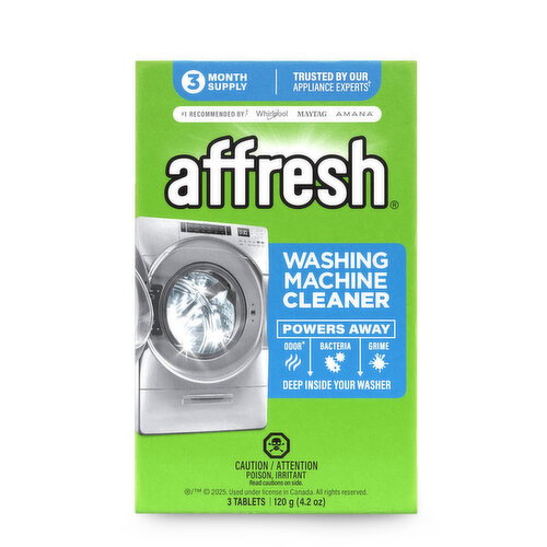 Affresh - Washer Cleaner, Carton, 3 Pack