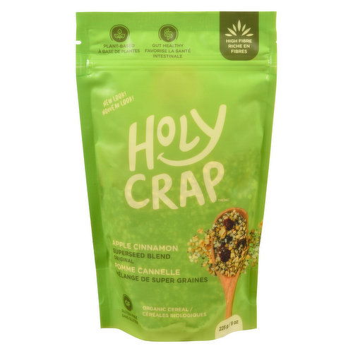 HOLY CRAP - Organic Cereal - Apple Cinnamon Superseed Blend