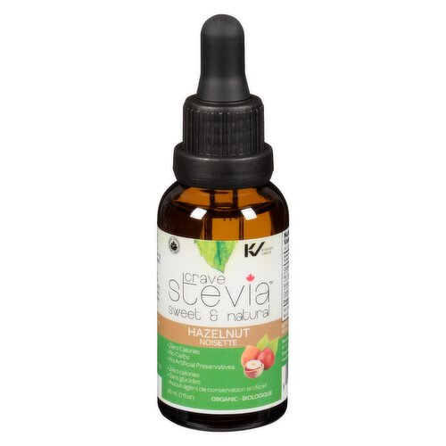 Crave Stevia - Stevia Liquid Drops Hazelnut Organic