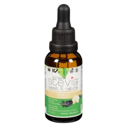 Crave Stevia - Stevia Liquid Drops Vanilla Organic