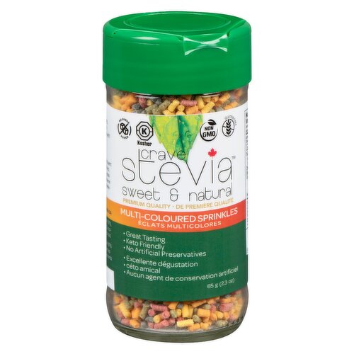 Crave Stevia - Stevia Sprinkles Multi Coloured