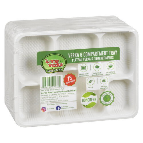 Verka - Green Line 6 Compartment Tray