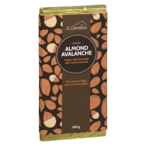 Le Chocolatier - Dark Almond Avalanche Chocolate Bar