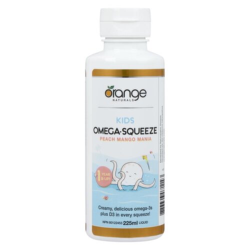 orange NATURALS - Kids OmegaSqueeze Peach Mango Mania