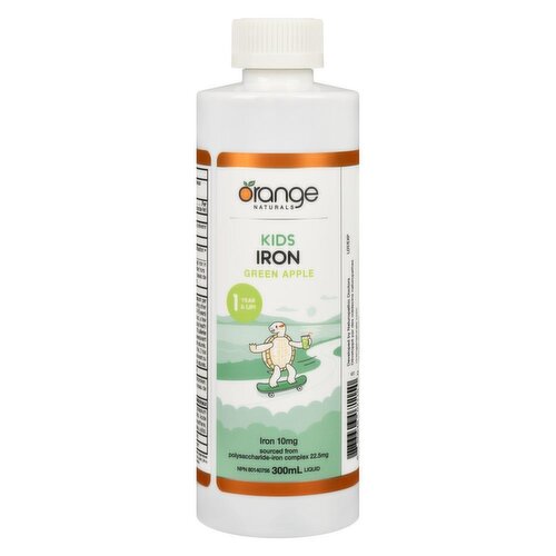 orange NATURALS - Kids Iron Liquid Green Apple
