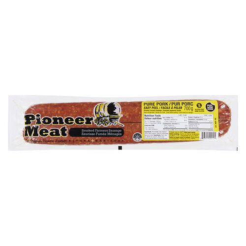 Pioneer Meat - Smoked Farmer Sausage, Pure Pork