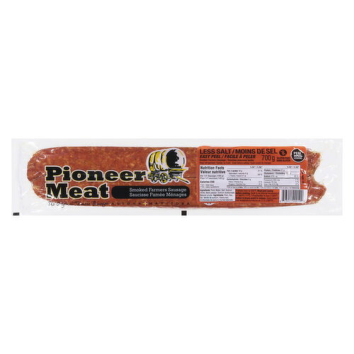 Pioneer Meat - Farmer Smoked Sausage, Less Salt