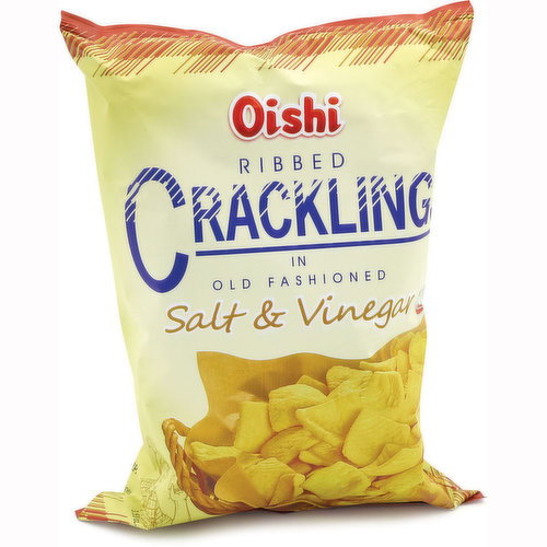 Oishi - Ribbed Crackling Chips -Salt & Vinegar