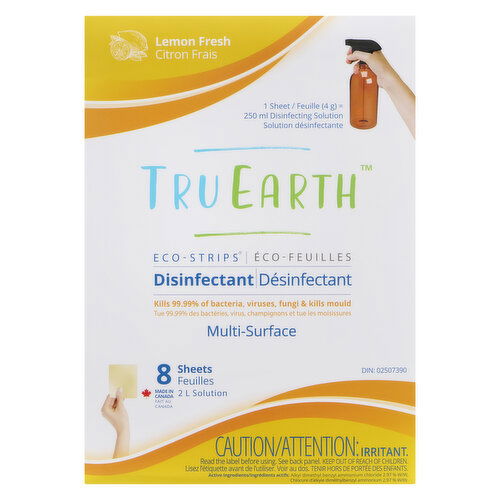 Tru Earth - Eco Strips Lemon Fresh Disinfectant