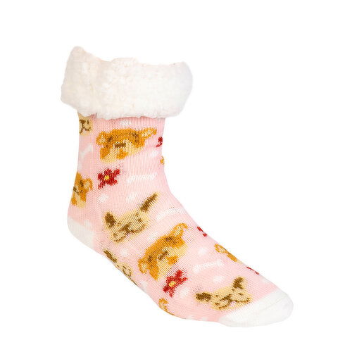 Dr. Johnny's - Dog Mom Pink Fuzzy Socks, Pair