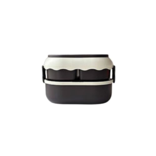 LILFANT - CREAM 2-TIER LUNCH BOX (DARK BROWN)