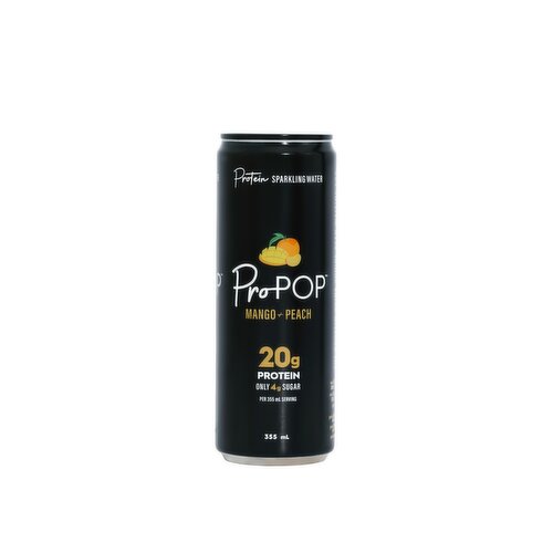 ProPOP - Protein Sparkling Water, Mango & Peach