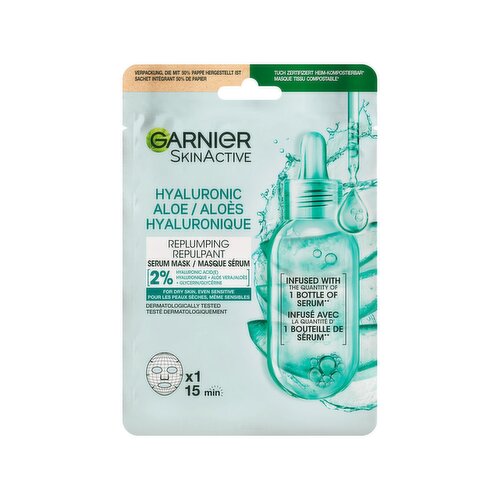 Garnier - SkinActive Hyaluronic Aloe Replumping Serum Mask
