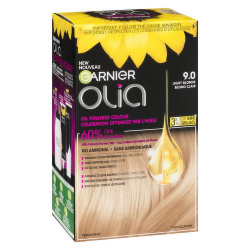 GARNIER - Olia Permanent Hair Colour - 9.0 Light Blonde