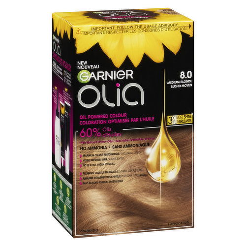 GARNIER - Olia Permanent Hair Colour - 8.0 Blonde