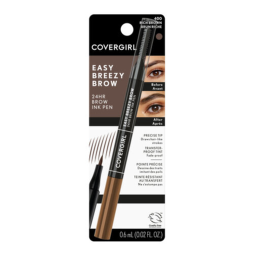 Cover Girl - Easy Breezy Brow 24Hr Ink Pen Rich Brown