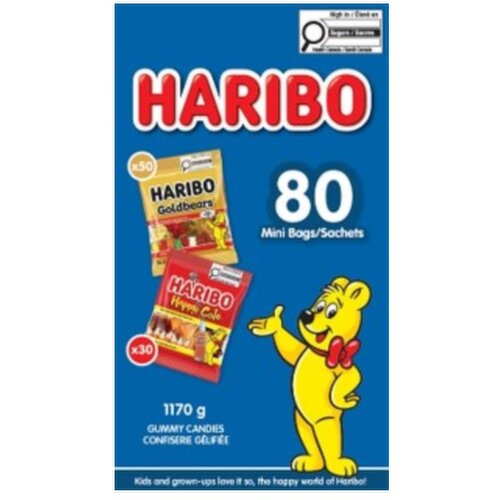 Haribo - Gummy Candies, 80 Halloween Mini Bags
