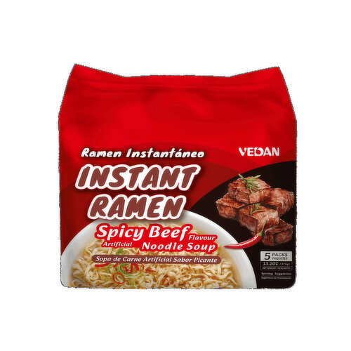 VEDAN - 5PK Spicy Beef Flavor Instant Noodle